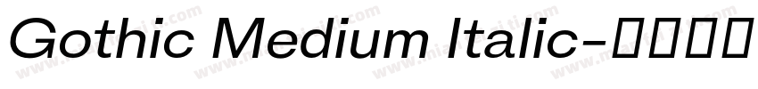 Gothic Medium Italic字体转换